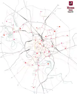 In 2011 bestaat het tramnet duidelijk uit 3 delen.
