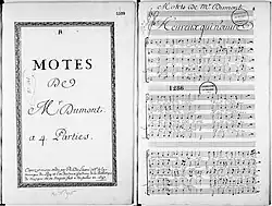 Mote[t]s de Mr. Dumont, 1697 (postume uitgave)