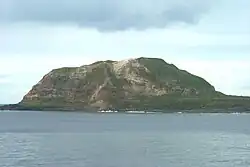 Zijaanzicht van Iwo Jima