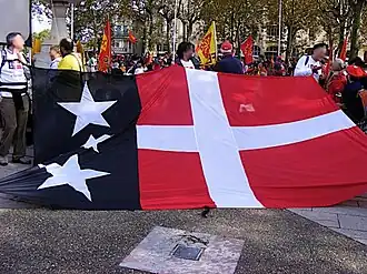 De Arpitaanse vlag zoals gevoerd door de Mouvament Arpetania.