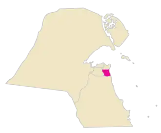 Kaart van Mubarak Al-Kabier