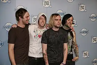The Used in 2007: van links naar rechts: Quinn Allman, Dan Whitesides, Bert McCracken, Jeph Howard.