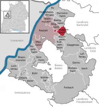 Kaart van Muggensturm