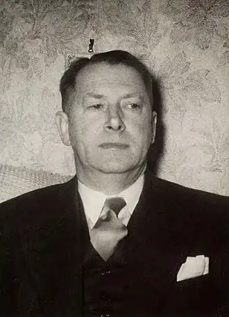 Portret van Minister van Justitie Mulderije in 1951.