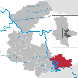 Kaart van Muldestausee