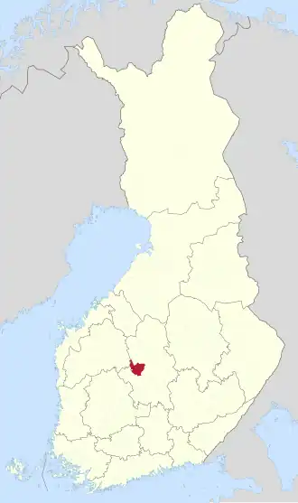 Kaart met de locatie van Multia