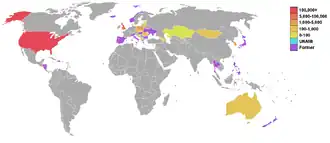 Landen die op 6 maart 2006 bijdroegen aan de multinationale macht in Irak.