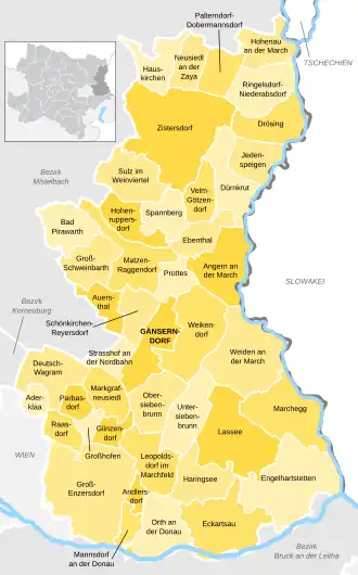 Kaart van Gänserndorf