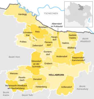 Kaart van Hollabrunn