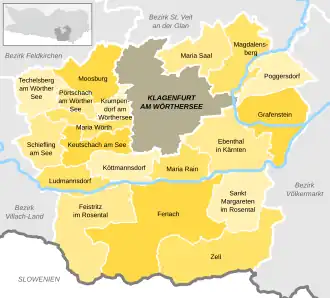 Kaart van Klagenfurt-Land