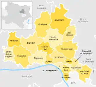 Kaart van Korneuburg