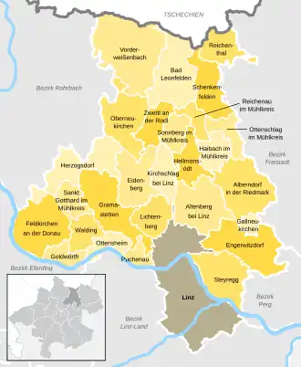 Kaart van Urfahr-Umgebung