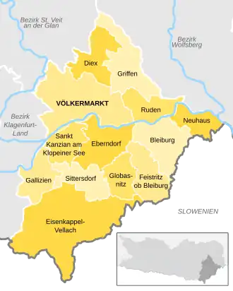 Kaart van Völkermarkt