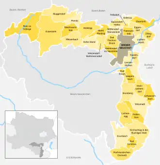 Kaart van Wiener Neustadt