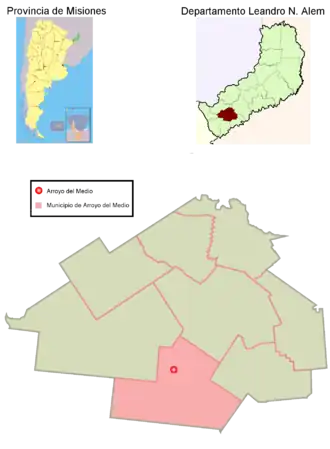 Kaart van Arroyo del Medio