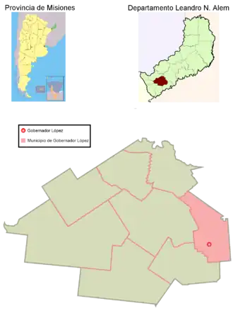 Kaart van Gobernador López