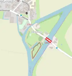 Kaart De Schans, Munnekezijl