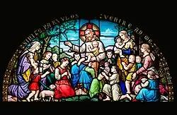 Glasraam Jezus zegent de kinderen (1899)