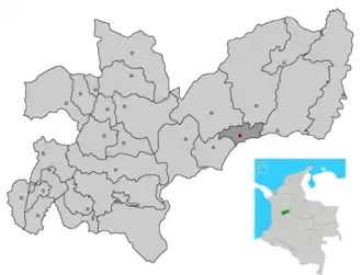 Locatie van Marquetalia