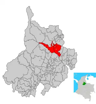 Kaart van Bucaramanga
