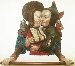 Arnt van Tricht: Handdoekhouder met liefdespaar (1535)