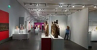 Tijdelijke expositie in een nieuwbouwzaal