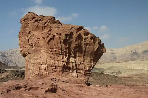 Winderosie in het Nationaal Park Timna