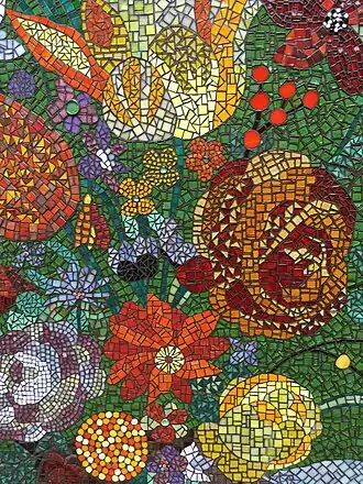 Mozaiekwand Muurbloemen Groenhoven