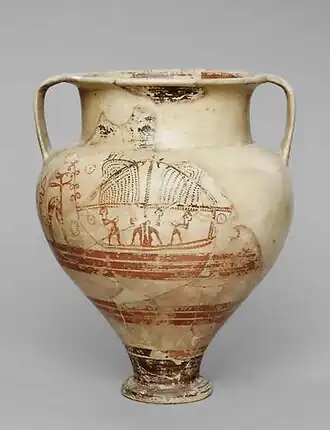 amforische krater uit de Myceense tijd gevonden in Enkomi door de Zweedse Cyprus-expeditie