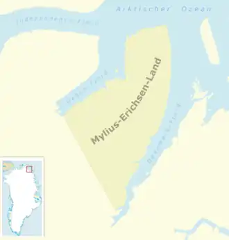 Kaart van Mylius-Erichsenland