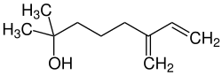 Structuurformule van myrcenol