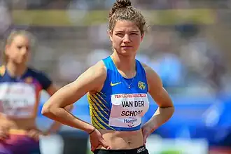 Myrte van der Schoot tijdens de FBK-Games van 2022.