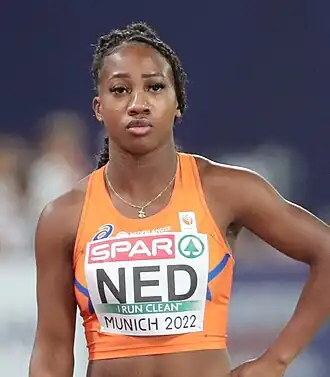 N'ketia Seedo tijdens de EK van 2022, München.