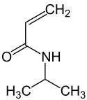 Structuurformule van N-isopropylacrylamide