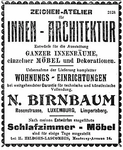 "Zeichen-atelier für Innen-Architektur" (1912)