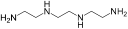 Structuurformule van tri-ethyleentetramine