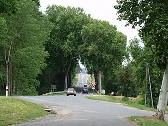 N113 bij Sainte-Bazeille, gedeclassificeerd tot D813