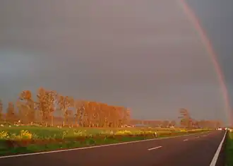 Regenboog ter hoogte van de kruising met de N228