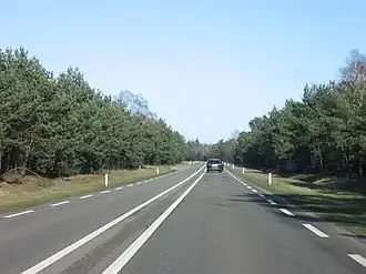 De N310 ter hoogte van Stroe
