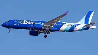 Een Airbus A220-300 van JetBlue