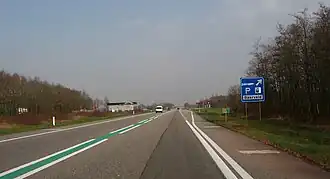 N33 bij Assen (oude situatie)