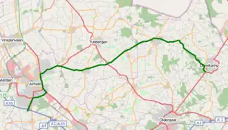 de route van Provinciale weg &nbsp;