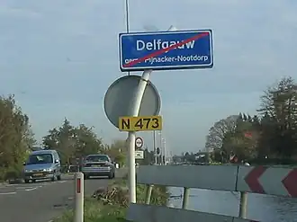 De N473 bij Delfgauw