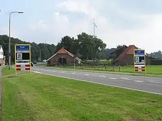 De N753 ter hoogte van Goor