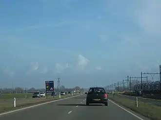 De N203 tussen Uitgeest en Krommenie