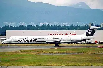 MD-83 van Alaska Airlines vergelijkbaar met het verongelukte toestel