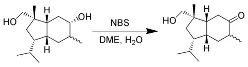 Selectieve oxidatie van alcoholen met N-broomsuccinimide.