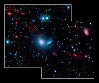 Opname van NGC 5291-1 (links) en NGC 5291-2 (rechts)