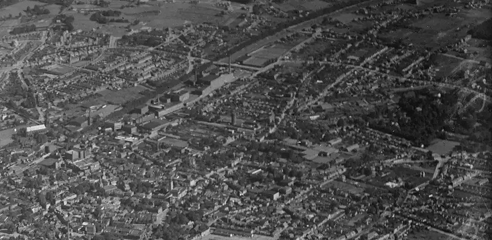 De Bothoven op luchtfoto van Enschede gemaakt tussen 1930 en 1940.