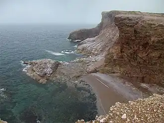 Close-up van een gedeelte van Cape St. George